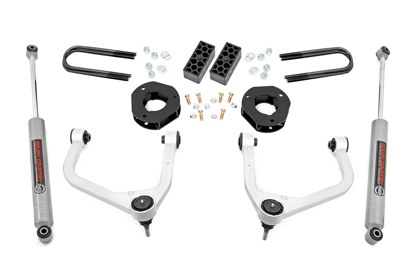 Rough Country 28230 3.5 Inch Lift Kit | Rear Mono Leaf | Chevy Silverado 1500 2WD/4WD (2022-2024)