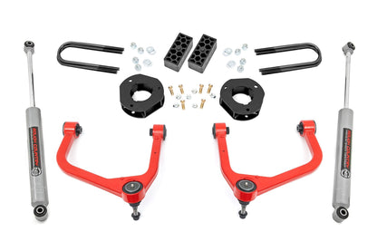 Rough Country 28230RED 3.5 Inch Lift Kit | Rear Mono Leaf | Chevy Silverado 1500 2WD/4WD (2022-2024)