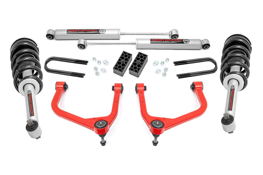 Rough Country 28231RED 3.5 Inch Lift Kit | N3 Struts | Rear Mono Leaf | Chevy Silverado 1500 (22-24)