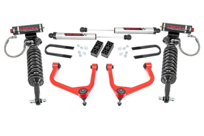 Rough Country 28257RED 3.5 Inch Lift Kit | Vertex/V2 | Rear Mono Leaf | Chevy Silverado 1500 (22-24)