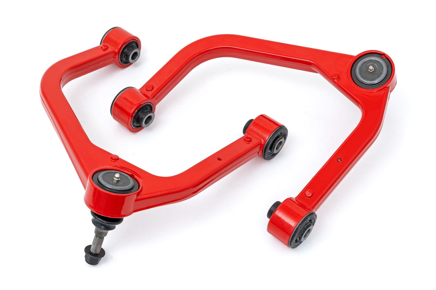 Rough Country 29501RED Red Forged Upper Control Arms | 3.5 Inch Lift | Chevy/GMC Sierra/Silverado 1500 (19-26)