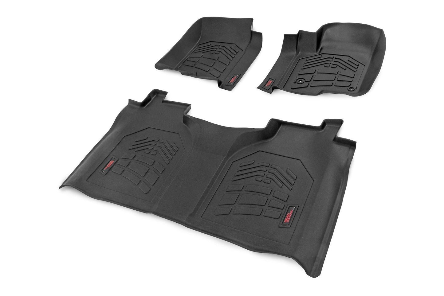 Rough Country SM21612 Sure-Fit Floor Mats | FR & RR | FR Bucket | Crew | Chevy/GMC 1500/2500HD/3500HD (19-26 & Classic)