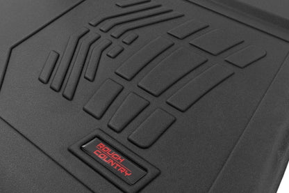 Rough Country SM2165 Sure-Fit Floor Mats | Front Over Hump | Crew | Chevy/GMC 1500/2500HD/3500HD (19-26 & Classic)