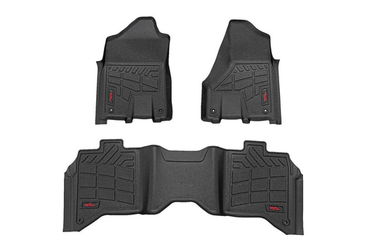 Rough Country SM31430 Sure-Fit Floor Mats | Front & Rear | Crew | Ram 2500/3500 2WD/4WD (2019-2026)