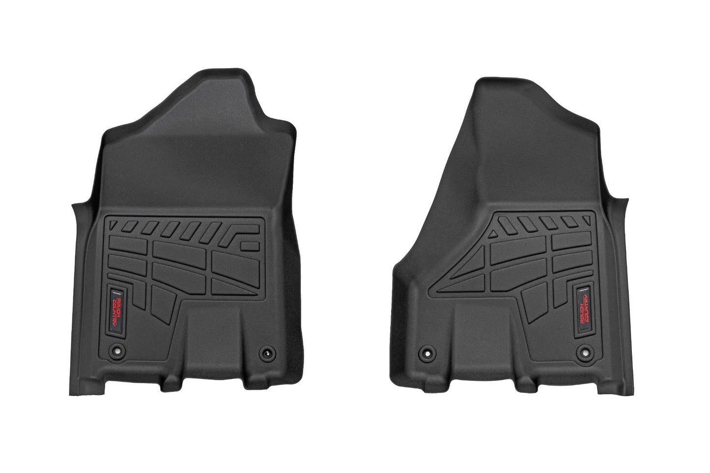 Rough Country SM31431 Sure-Fit Floor Mats | Front Bucket | Crew | Ram 2500/3500 2WD/4WD (2019-2026)