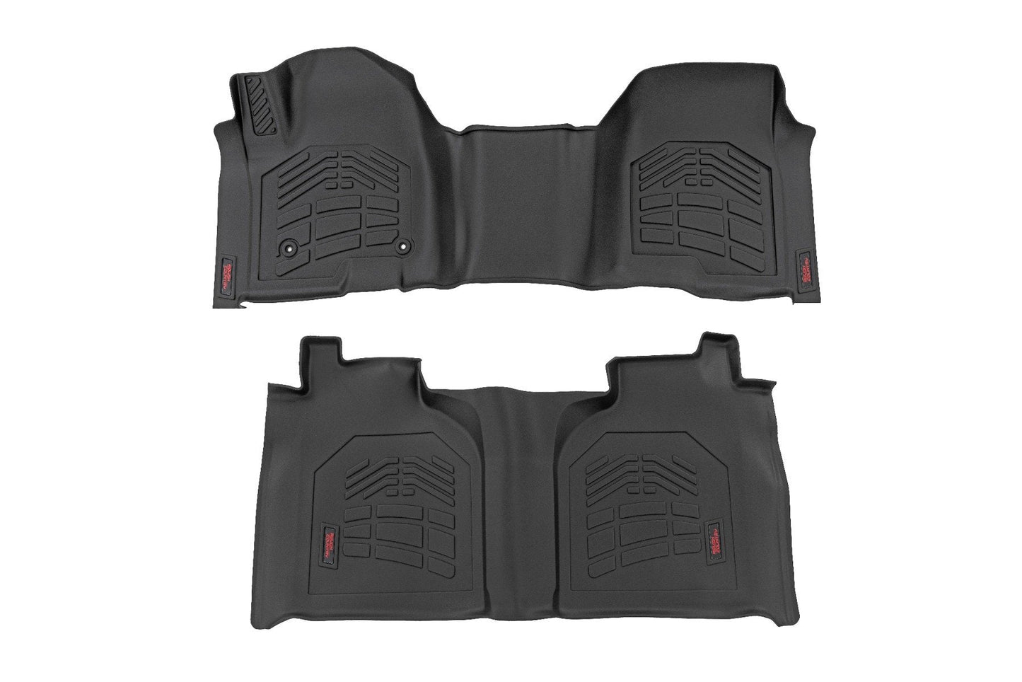 Rough Country SM21613 Sure-Fit Floor Mats | FR & RR | FR Over Hump | Crew | Chevy/GMC 1500/2500HD/3500HD (19-26)