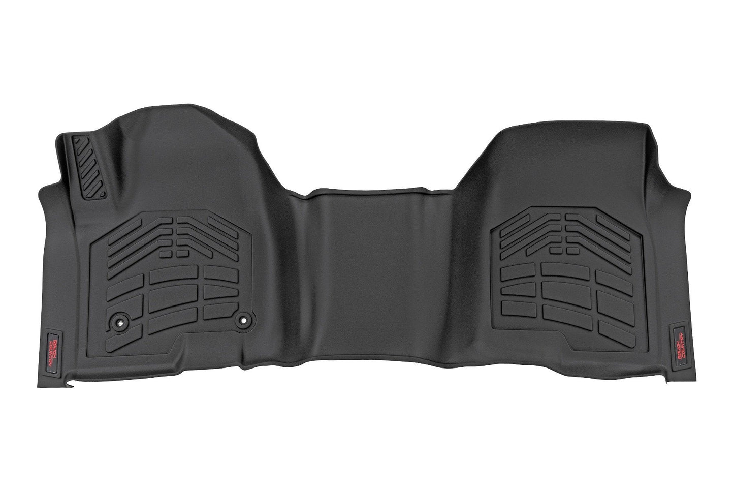 Rough Country SM2165 Sure-Fit Floor Mats | Front Over Hump | Crew | Chevy/GMC 1500/2500HD/3500HD (19-26 & Classic)