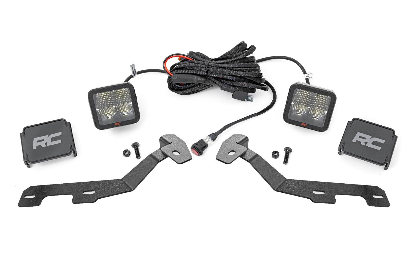 Rough Country 82295 LED Light Kit | Ditch Mount | 2" Spectrum Pair | Spot | Ram 1500 (19-26)