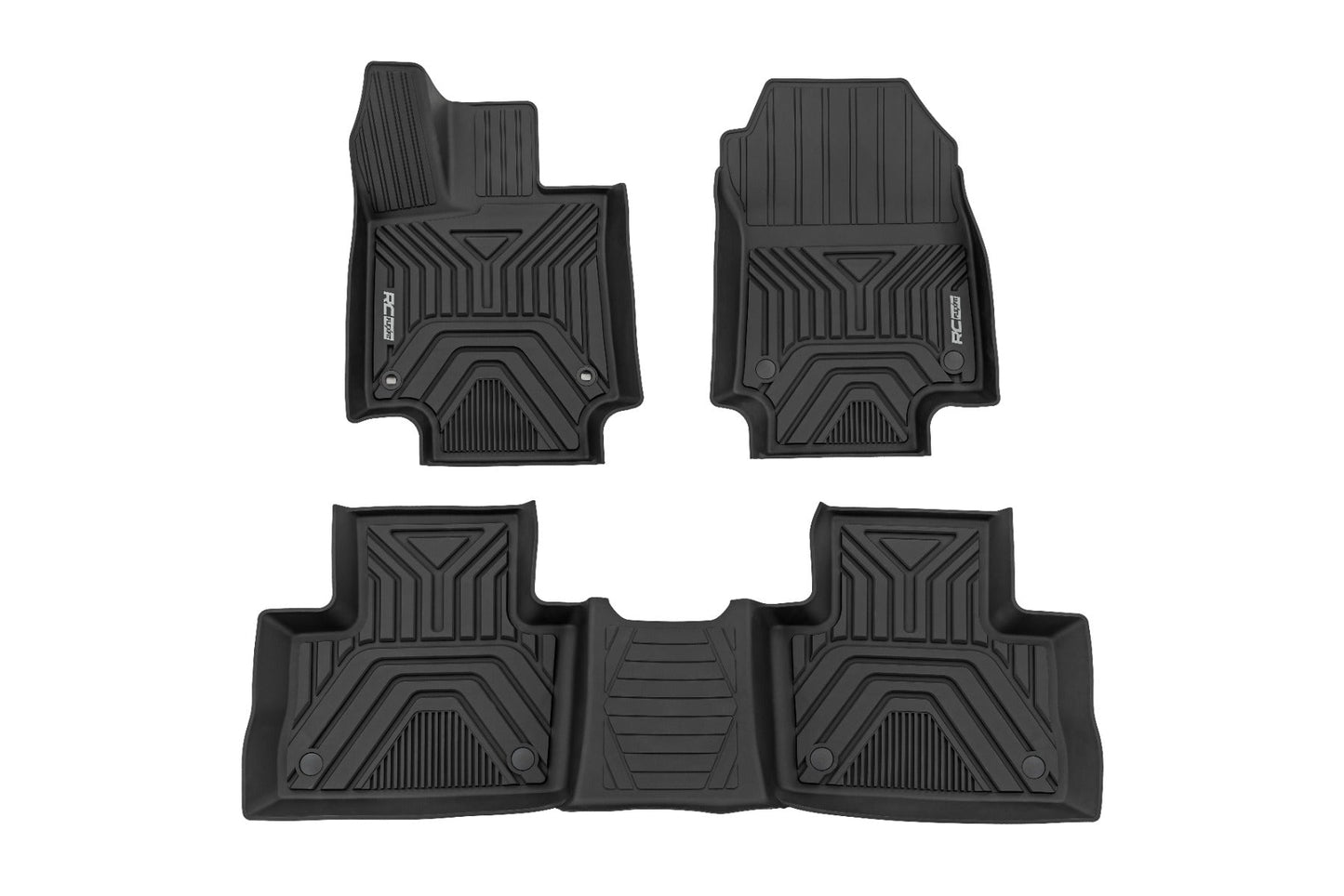 Rough Country FF-71602 Flex-Fit Floor Mats | Front & Rear | Toyota RAV4 2WD/4WD (2019-2025)