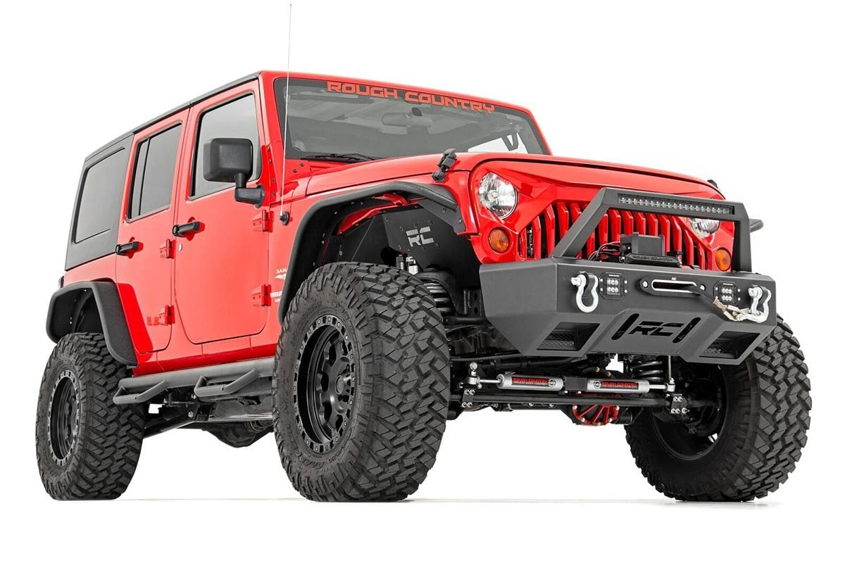 Rough Country 8734930 N3 Steering Stabilizer | Dual | 2-8 Inch Lift | Jeep Wrangler JK/Wrangler Unlimited (07-18)