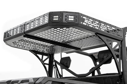 Rough Country 93057 Cargo Rack | Dual 2" Black LED Pairs | Flush Mount | Polaris Ranger XP 1000