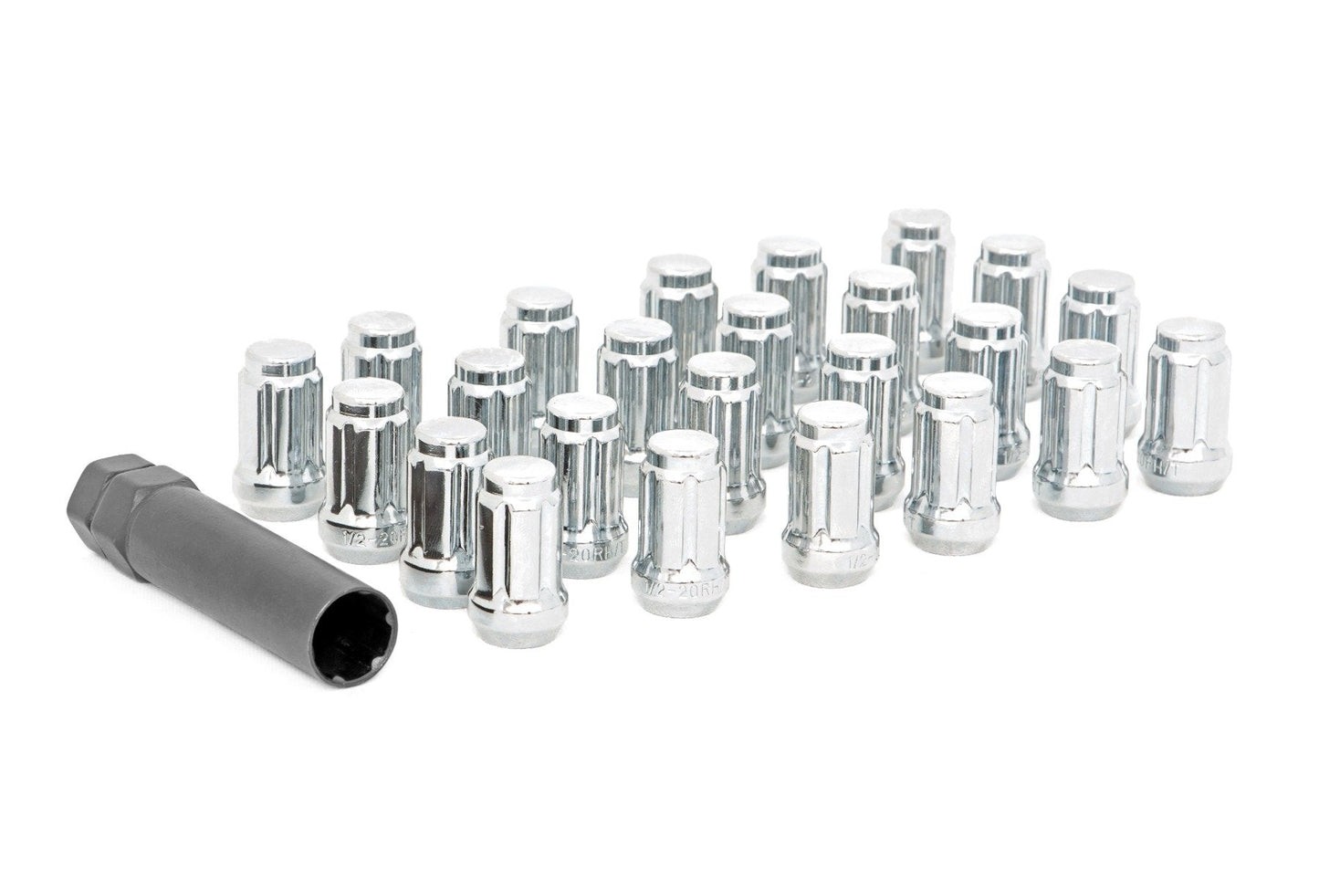 Rough Country 121524CH M12 x 1.5 Lug Nut Set of 24 | Chrome