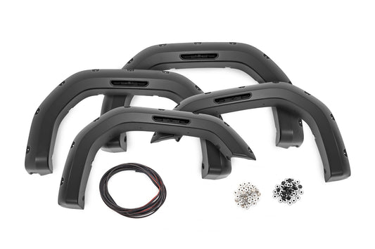 Rough Country F-G12011A-G9K Pocket Fender Flares | G9K Satin Steel | GMC Sierra 2500 HD/Sierra 3500 HD (20-25)