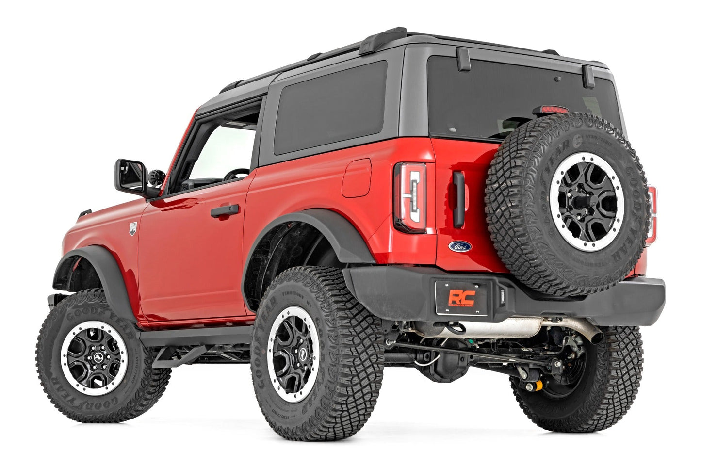 Rough Country 51081 SRX2 Adjustable Aluminum Step | Ford Bronco (2 Door) 4WD (2021-2025)