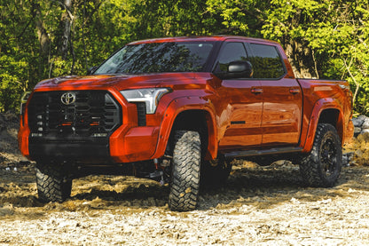 Rough Country 21014 Oval Nerf Steps | Crew Cab | Black | Toyota Tundra 2WD/4WD (2022-2025)