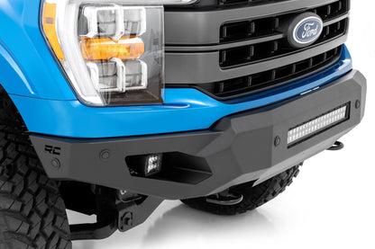 Rough Country 10809A High Clearance Front Bumper | LED Lights & Skid Plate | Ford F-150 (21-23)