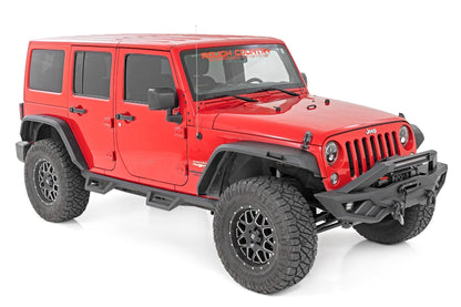 Rough Country 99037 High Clearance LED Flat Fender Flare Kit | UV Treated | Jeep Wrangler JK (07-18)