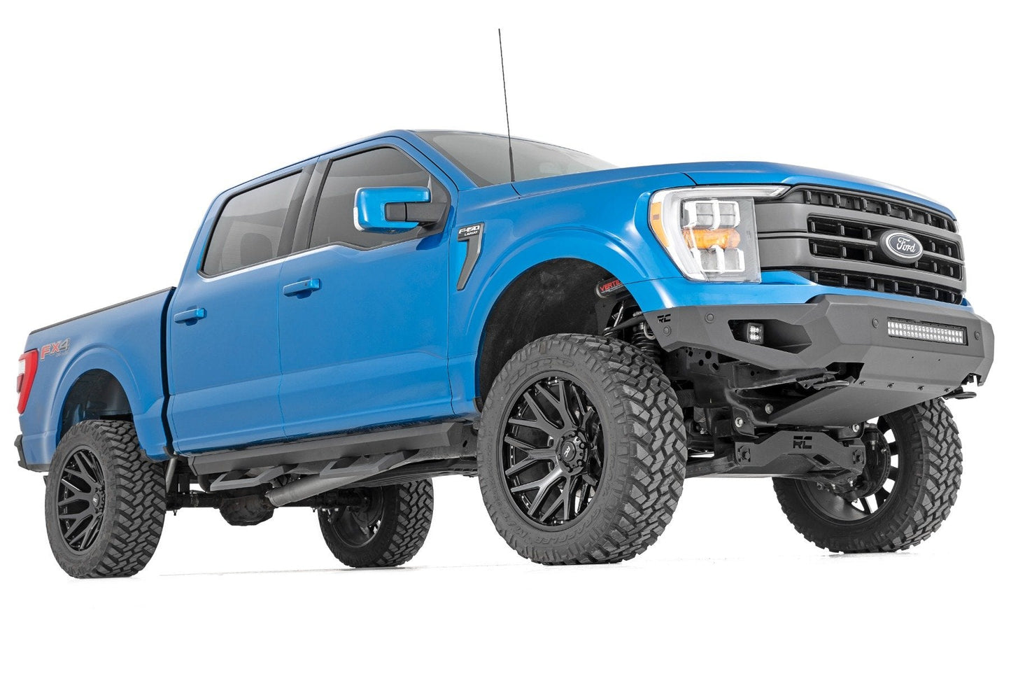 Rough Country 10809A High Clearance Front Bumper | LED Lights & Skid Plate | Ford F-150 (21-23)