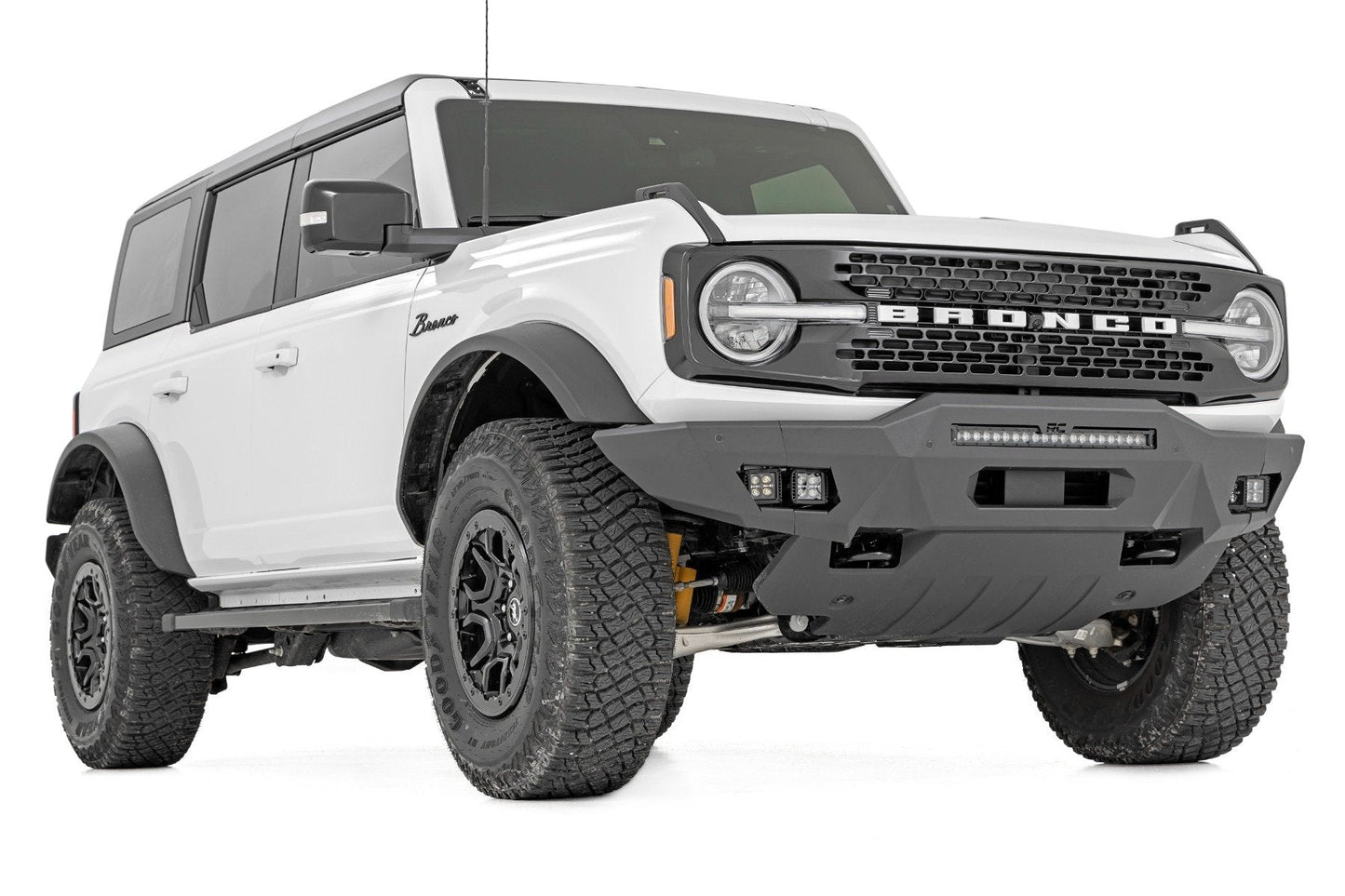 Rough Country 51076 Front Bumper | Modular | Full Wings | Flood | Fog | Ford Bronco 4WD (21-25)