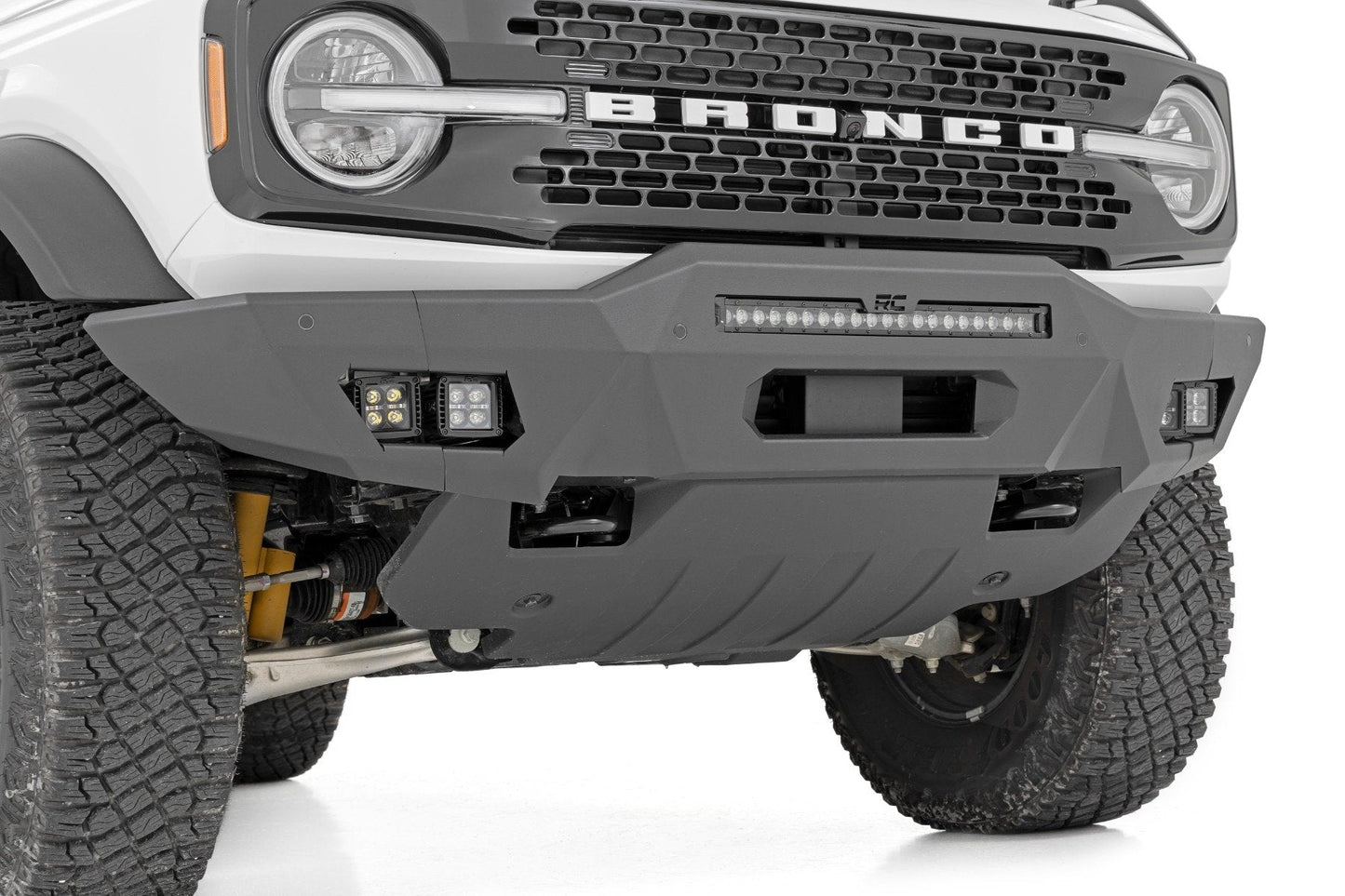 Rough Country 51073 Front Bumper | Modular | Full Wings | Ford Bronco 4WD (2021-2025)