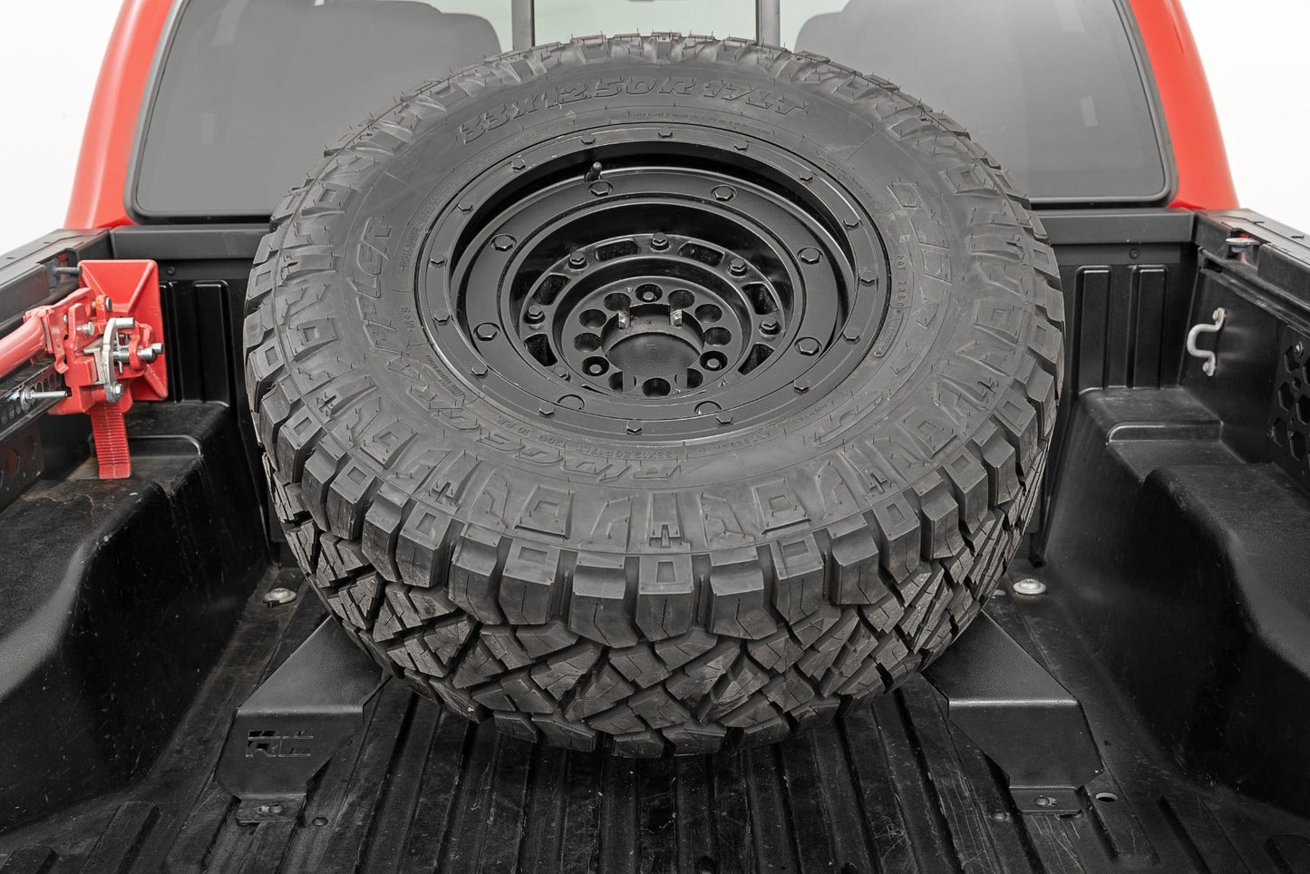 Rough Country 73110 Bed Mount Spare Tire Carrier | Universal (5x5.5 6x5.5 6x135 & 5x5.0 Bolt Patterns)