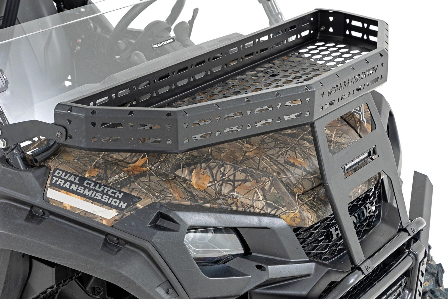 Rough Country 92059 Front Cargo Rack |Black Series LED | 6" Light | Slim Line | Honda Pioneer 1000