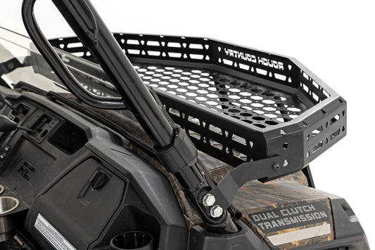 Rough Country 92059 Front Cargo Rack |Black Series LED | 6" Light | Slim Line | Honda Pioneer 1000