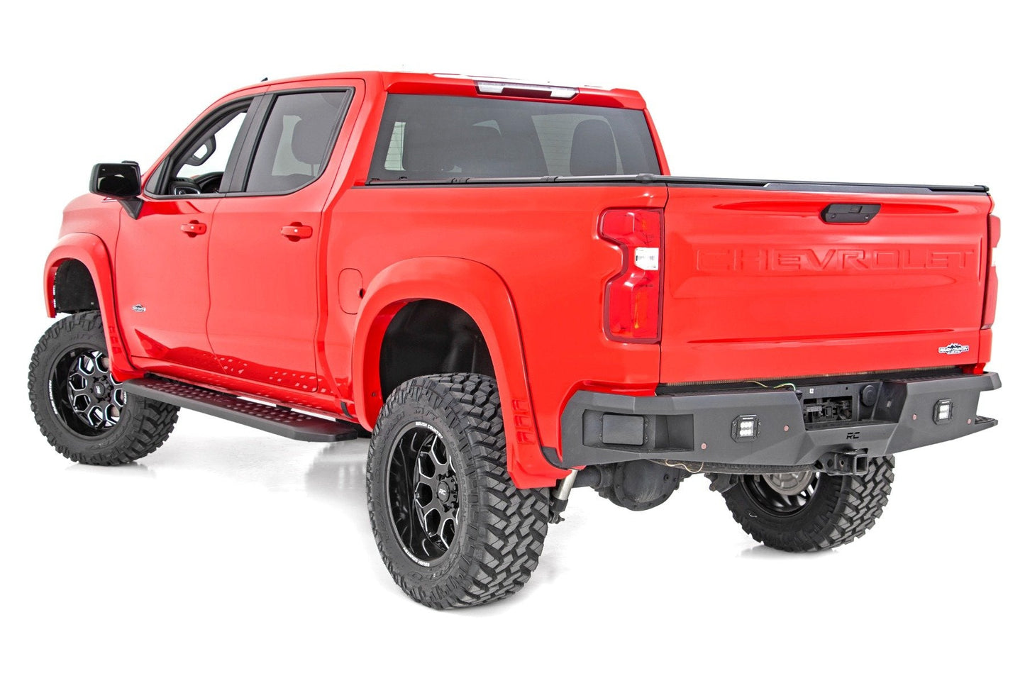 Rough Country 44002 RPT2 Running Boards | Crew Cab | Black | Chevy/GMC 1500/2500HD/3500HD (19-26 & Refresh)