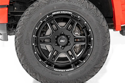 Rough Country 92221212 Rough Country 92 Series Wheel | Machined One-Piece | Gloss Black | 22x12 | 6x5.5 | -44mm