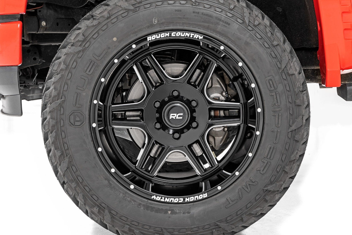 Rough Country 92201210 Rough Country 92 Series Wheel | Machined One-Piece | Gloss Black | 20x12 | 8x6.5 | -44mm