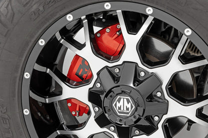 Rough Country 71108 Caliper Covers | Front and Rear | Red | Ford F-250 Super Duty 2WD/4WD (13-22)