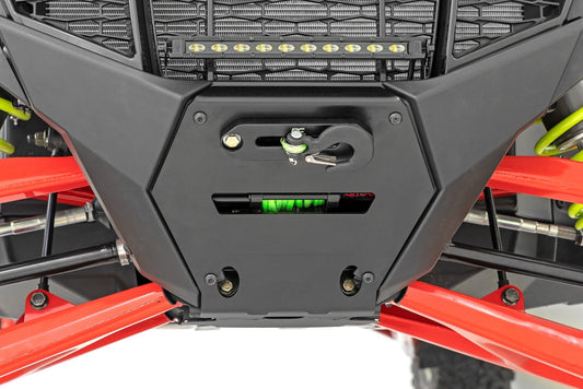 Rough Country 92063 LED Light | Winch Mount | RS4500S | 10" Black Slimline | Polaris RZR Pro R