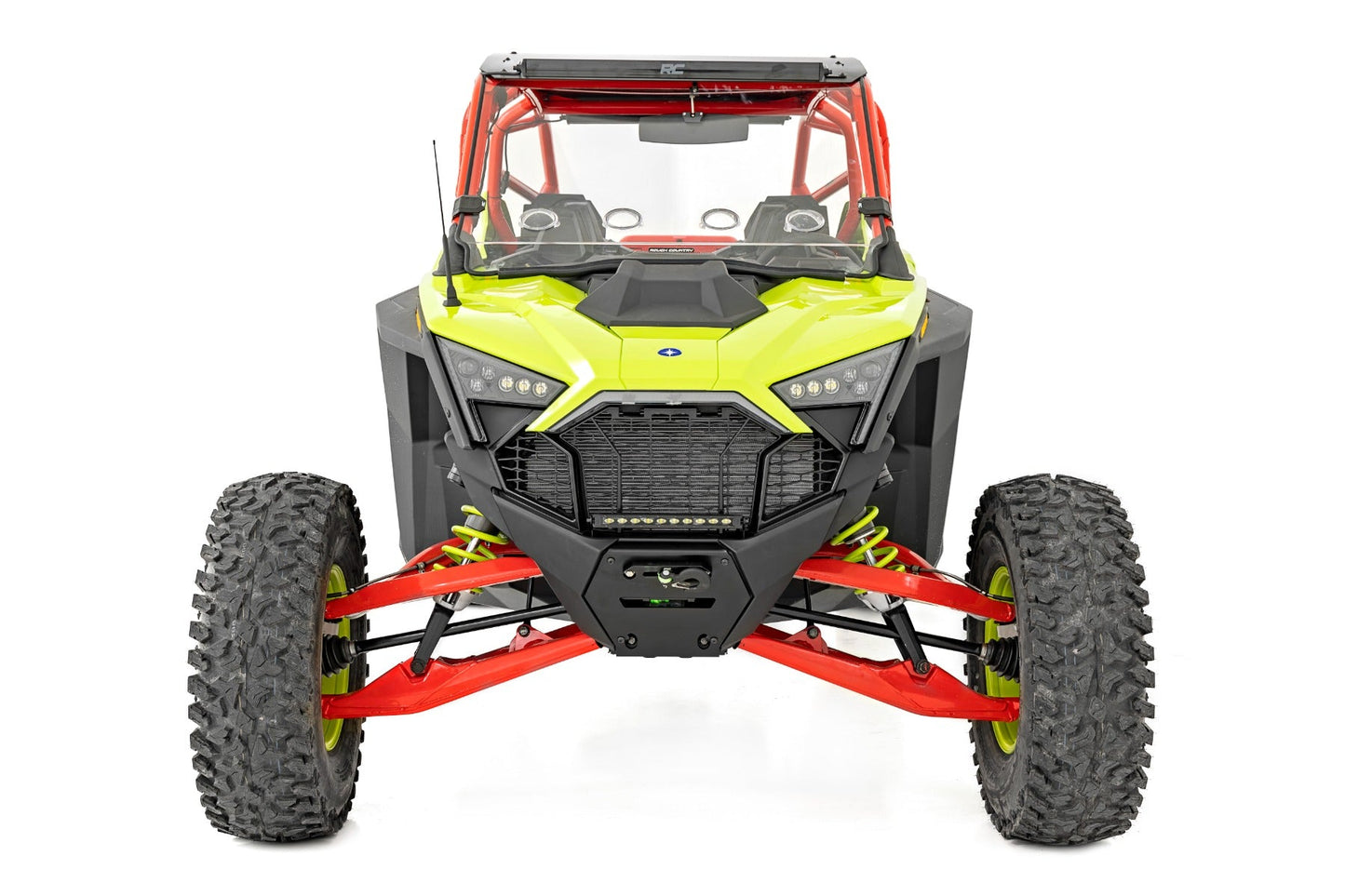 Rough Country 98202210 Vented Full Windshield | Scratch Resistant | Polaris RZR Turbo R