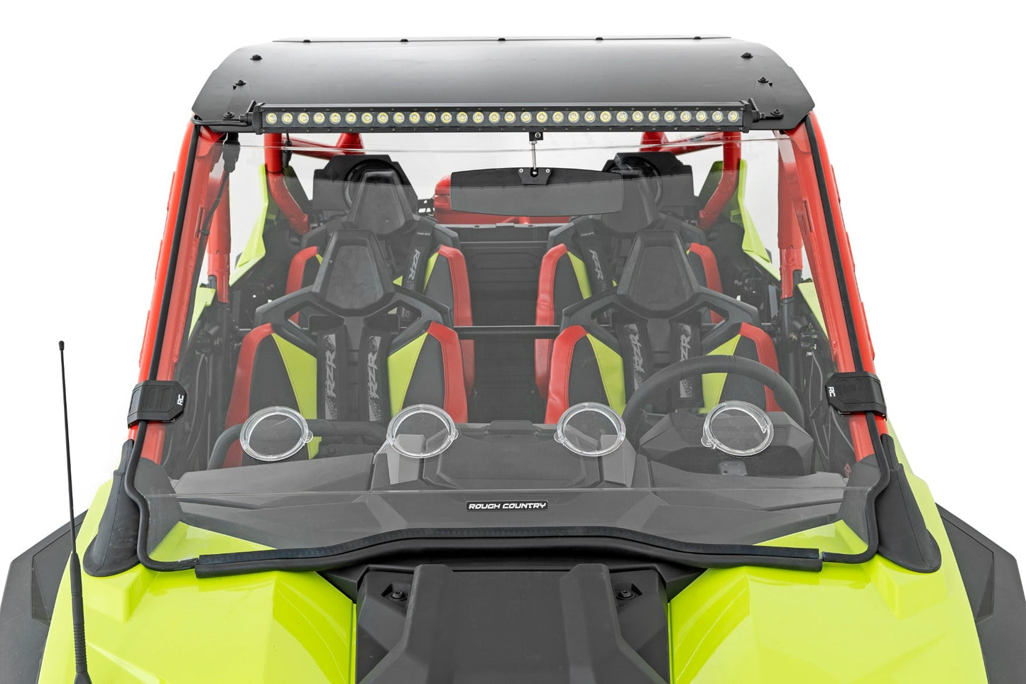 Rough Country 98202210 Vented Full Windshield | Scratch Resistant | Polaris RZR Turbo R