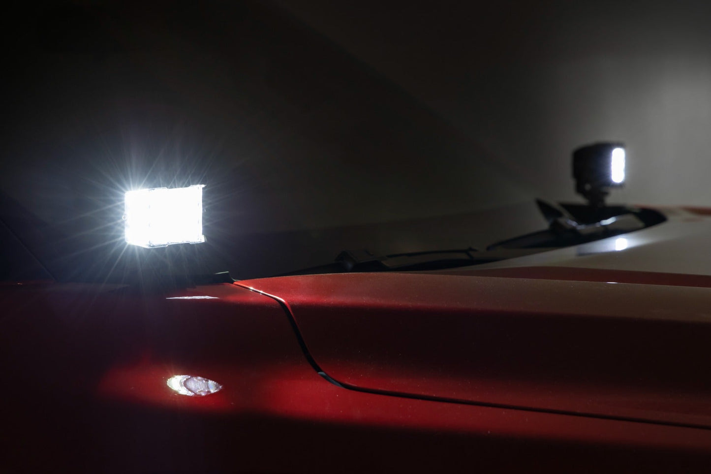 Rough Country 71073 LED Light Kit | Ditch Mount | 2" Black Pair | White DRL | Toyota Tundra (22-25)