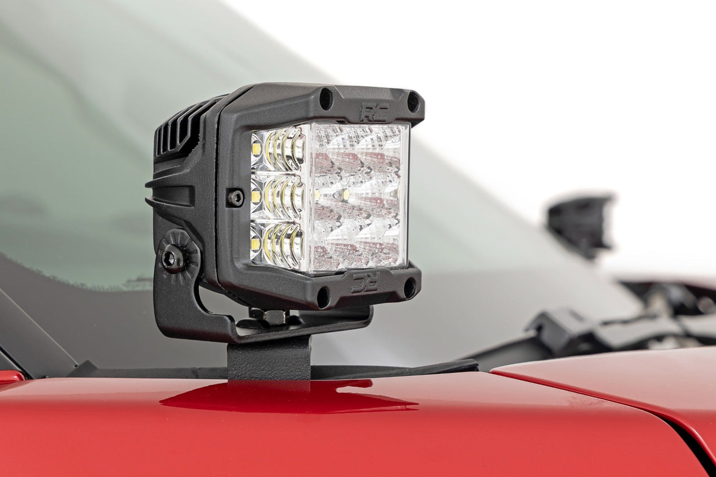 Rough Country 71073 LED Light Kit | Ditch Mount | 2" Black Pair | White DRL | Toyota Tundra (22-25)