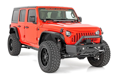 Rough Country 99036 High Clearance LED Flat Fender Flare Kit | UV Treated | Jeep Wrangler JL (18-24)