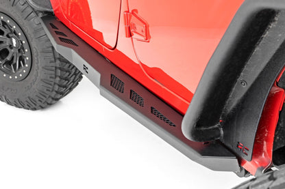 Rough Country 90800 Rock Sliders | Heavy Duty | 4-Door | Jeep Wrangler Unlimited 2WD/4WD (07-18)