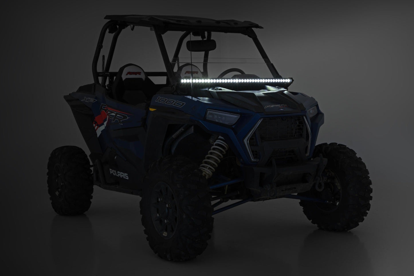 Rough Country 93147 LED Light Kit | Front Mount | 40" Black Single Row | Polaris RZR XP 1000