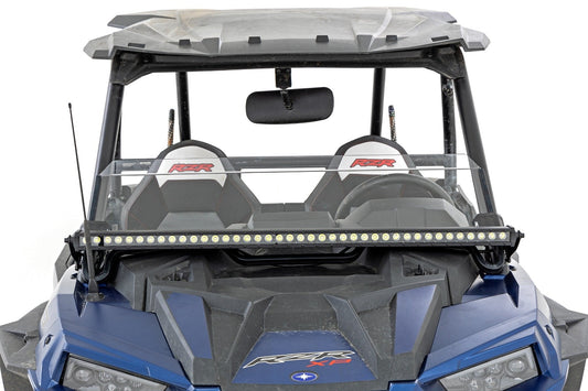 Rough Country 93147 LED Light Kit | Front Mount | 40" Black Single Row | Polaris RZR XP 1000