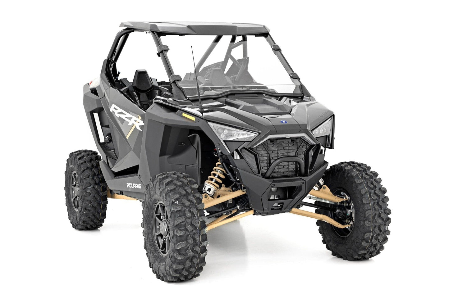 Rough Country 98102010 Full Windshield | Scratch Resistant | Polaris RZR Turbo R 4