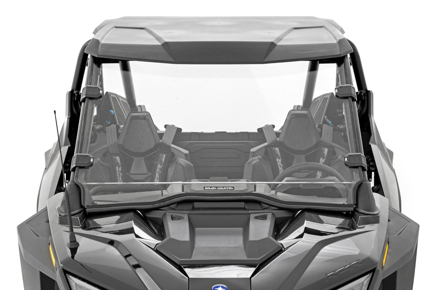 Rough Country 98102010 Full Windshield | Scratch Resistant | Polaris RZR Turbo R 4