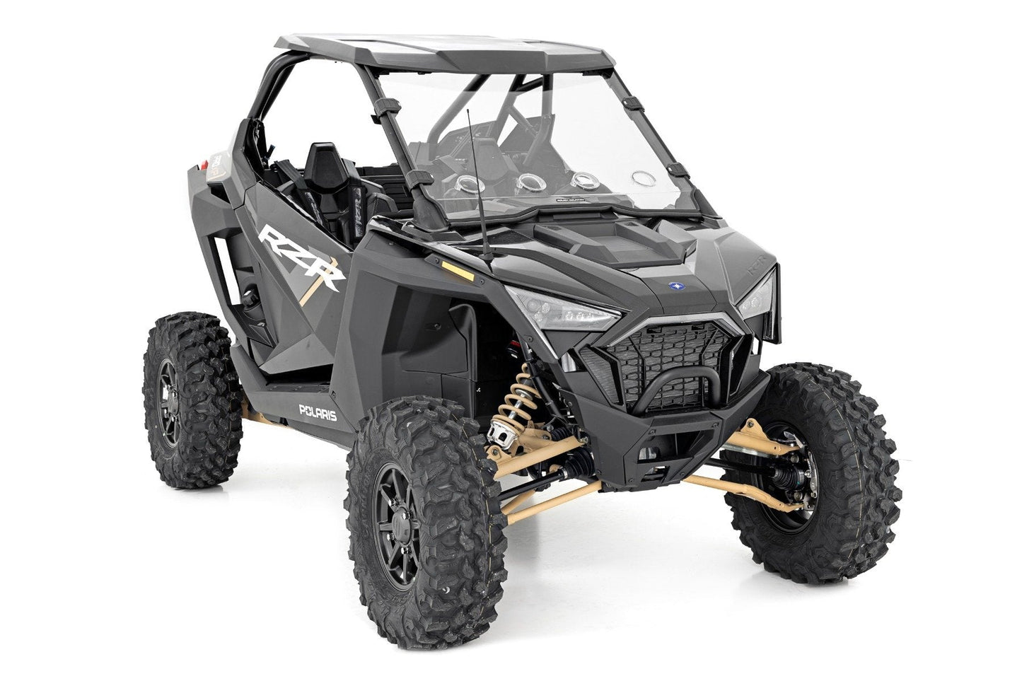 Rough Country 98202010 Vented Full Windshield | Scratch Resistant | Polaris RZR Turbo R