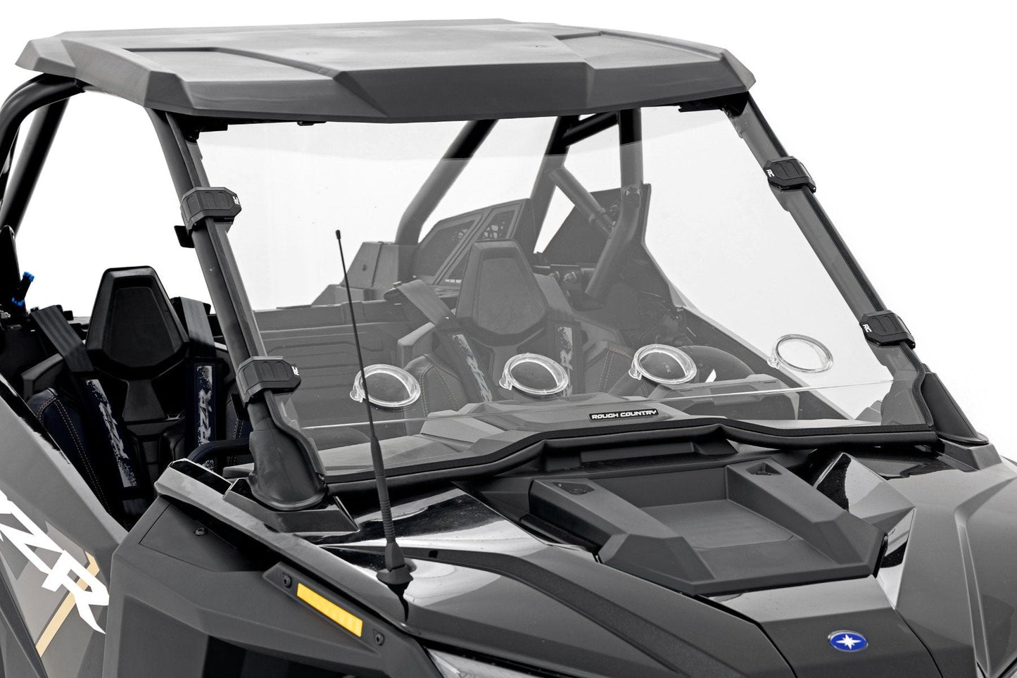 Rough Country 98202010 Vented Full Windshield | Scratch Resistant | Polaris RZR Turbo R