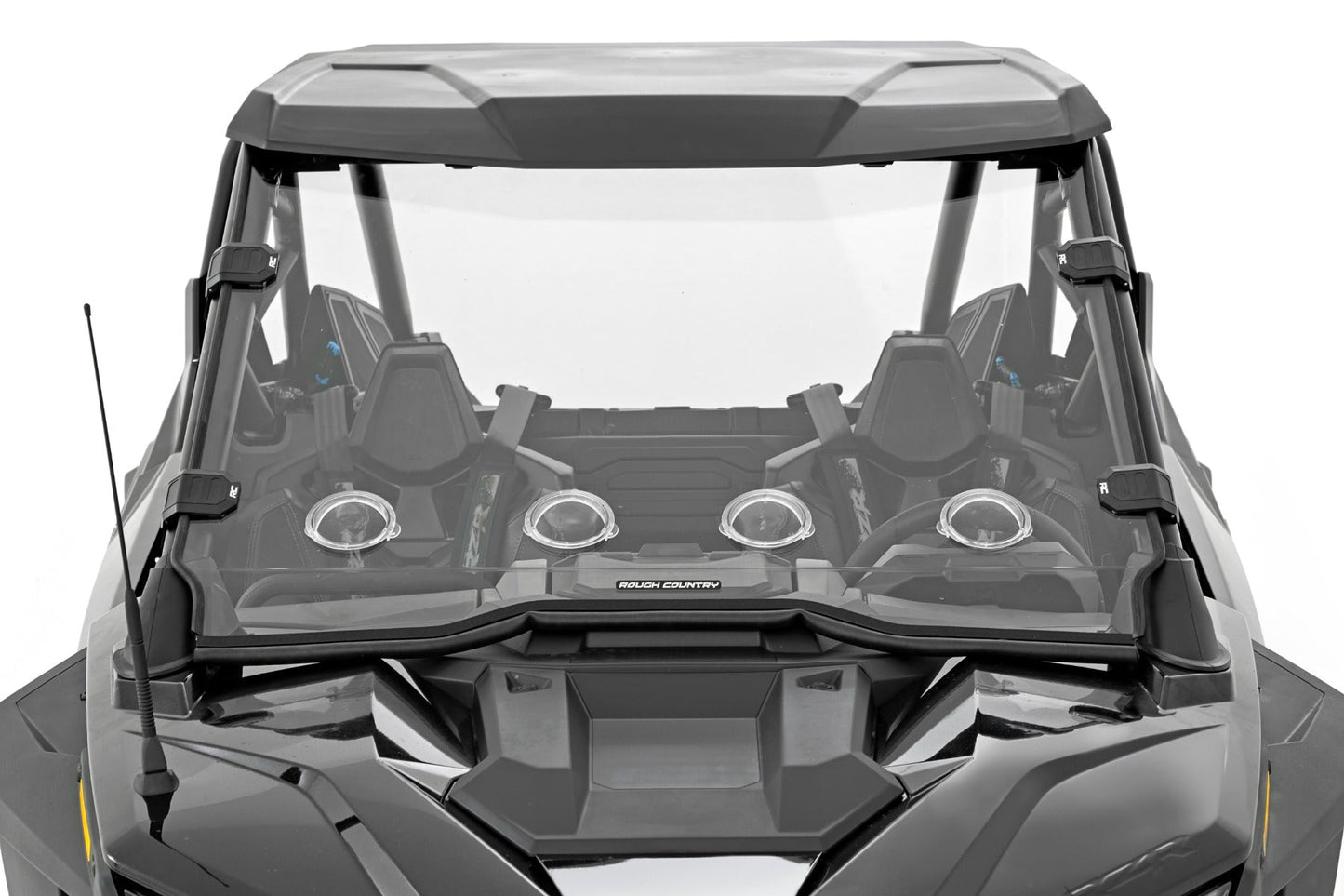 Rough Country 98202010 Vented Full Windshield | Scratch Resistant | Polaris RZR Turbo R