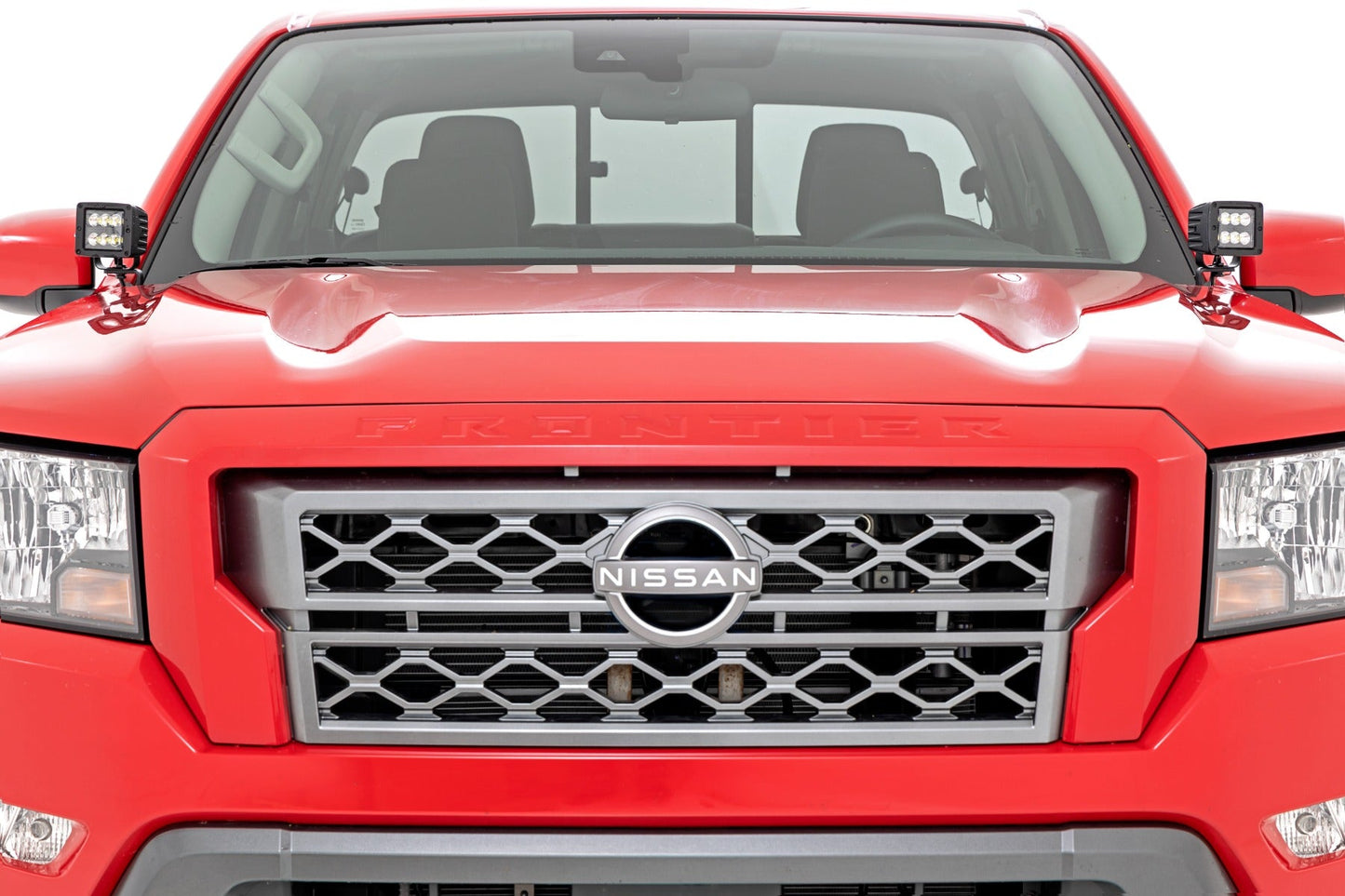 Rough Country 71066 LED Light Kit | Ditch Mount | 2" Black Pair | White DRL | Nissan Frontier (22-25)