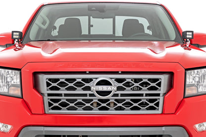 Rough Country 71066 LED Light Kit | Ditch Mount | 2" Black Pair | White DRL | Nissan Frontier (22-25)