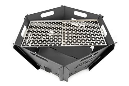 Rough Country 117517 Overland Collapsible Fire Pit Stainless Steel Grill Grate
