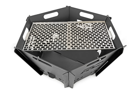 Rough Country 117517 Overland Collapsible Fire Pit Stainless Steel Grill Grate