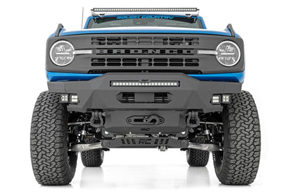 Rough Country 51079 Front Bumper | Modular | Stubby Wings | Amber DRL | Ford Bronco 4WD (21-25)
